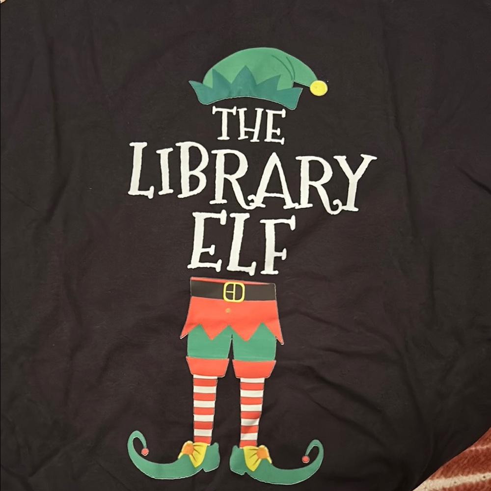 The Library Elf Black T-Shirt
